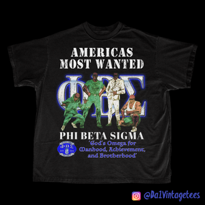 Phi Beta Sigma "Americas Most Wanted" Vintage Tee